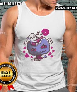 Alt Text: Pretty K.K. Slider tank top featuring Animal Crossing cherry tree and evening vibes design.