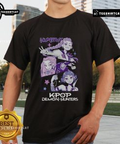 Pretty Kpop Demon Hunters Huntrix T-Shirt featuring a vibrant design and stylish graphics perfect for fans.