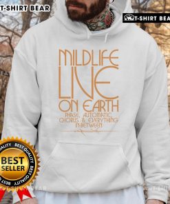 Alt Text: Cozy hoodie featuring 'Pretty Wildlife Live On Earth' design, perfect for nature lovers and eco-conscious fashion.
