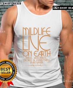 Pretty Wildlife Live On Earth Phase tank top featuring vibrant nature graphics and an automatic chorus design.