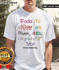 Alt Text: Pretty Paisaboys 'Toda Mi Ropa Es Pirata El Google Soy Yo' T-Shirt design featuring vibrant graphics and text.