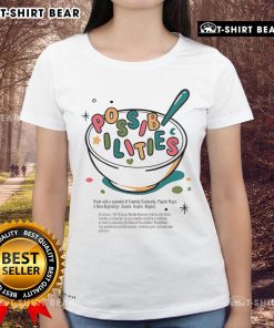 Pretty Possibilities Cereal Ladies Tee featuring a vibrant design, perfect for casual wear and cereal lovers.