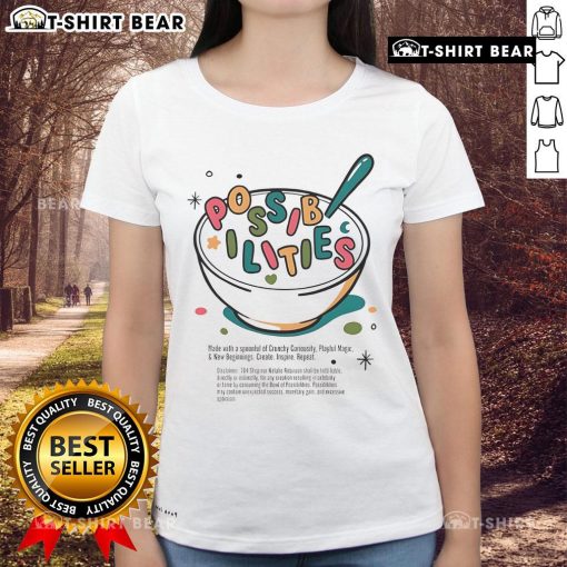 Pretty Possibilities Cereal Ladies Tee featuring a vibrant design, perfect for casual wear and cereal lovers.
