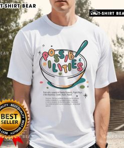 Pretty Possibilities Cereal T-Shirt featuring colorful graphics and a fun design for cereal lovers and casual wear.