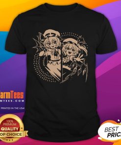 Alt Text: Pretty Remilia Scarlet in elegant chamber design on Touhou Project T-Shirt, perfect for fans of the series.