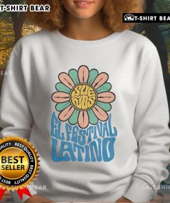 Pretty Suenos El Festival Latino Flower Sweatshirt featuring vibrant floral design perfect for celebrating Latino culture.