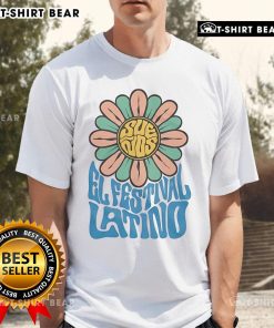 Alt Text: Pretty Sueos El Festival Latino Flower T-Shirt featuring vibrant floral designs and a stylish fit for festival lovers.