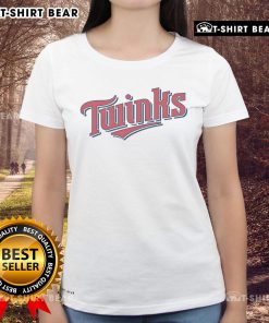 Pretty Twin Twinks Ladies Tee featuring a stylish design for trendy women, perfect for casual wear and fashion enthusiasts.