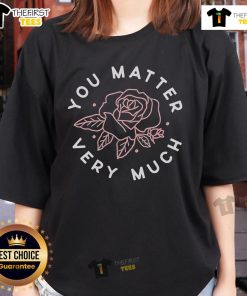 Pretty You Matter Very Much Reminder Ladies Tee in pink, featuring a stylish design for empowering women's fashion.