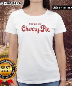 Pretty You're My Cherry Pie Ladies Tee featuring a playful cherry pie graphic on a stylish women's t-shirt.