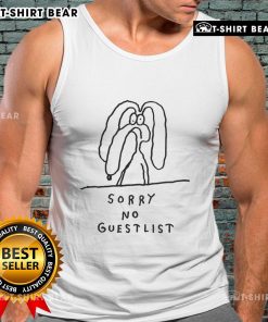 Alt Text: Stefan Marx Sorry No Guestlist tank top featuring bold graphic design, perfect for casual streetwear style.