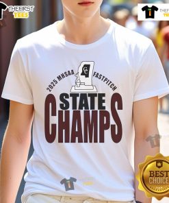 2025 MHSAA Fastpitch State Champs T-Shirt featuring bold graphics and team colors for proud players and fans.