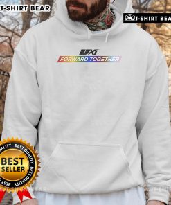 Alt Text: Top 23XI Racing Forward Together Pride Rainbow Hoodie featuring vibrant rainbow colors and a stylish design.