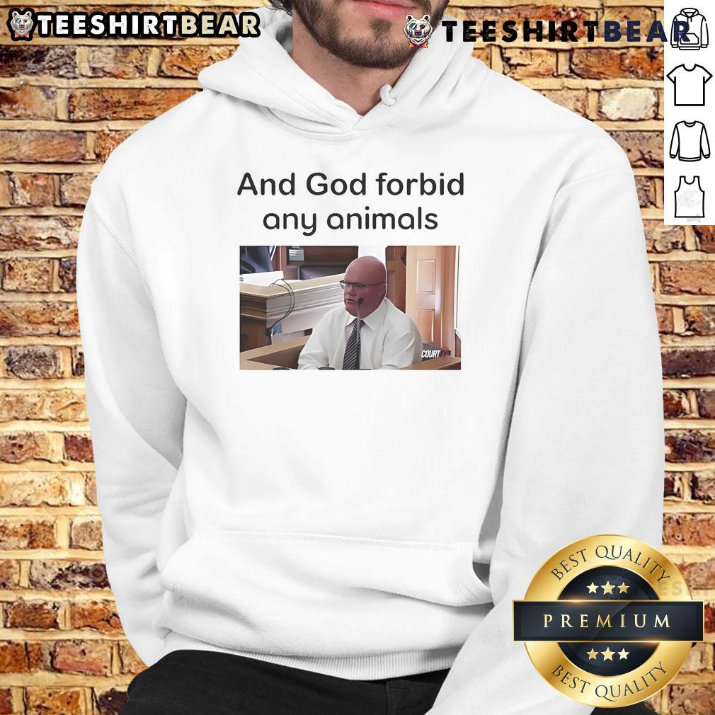Top And God Forbid Any Animals Hoodie Stylish Top And God Forbid Any Animals Hoodie featuring a unique graphic design, perfect for animal lovers and fashion enthusiasts.