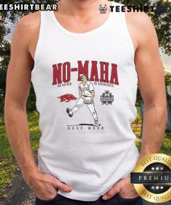 Top Arkansas Razorbacks Gage Wood No Maha No-Hitter tank top featuring 19 strikeouts design in vibrant colors.