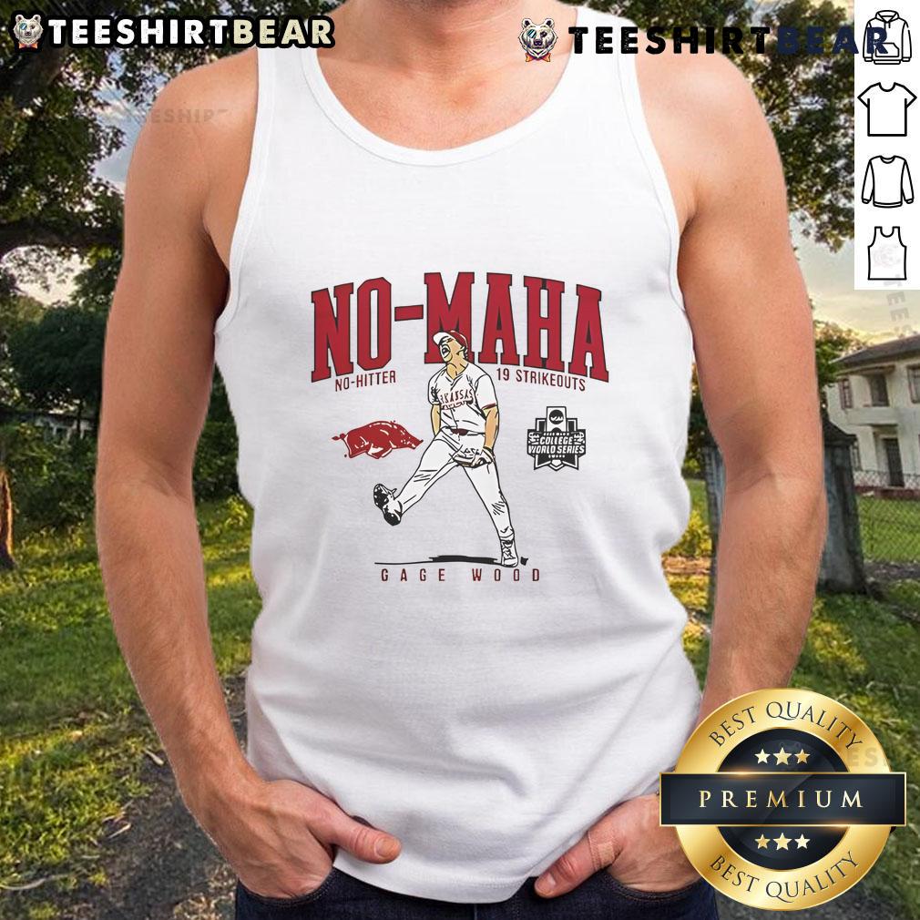 Top Arkansas Razorbacks Gage Wood No Maha No Hitter 19 Strikeouts Tank Top Top Arkansas Razorbacks Gage Wood No Maha No-Hitter tank top featuring 19 strikeouts design in vibrant colors.