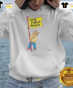 Top Arthur Save Public Media Flag Hoodie featuring a vibrant design promoting public media support and awareness.