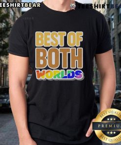 Top Best Of Both Worlds Pride T-Shirt featuring vibrant colors and a unique design celebrating inclusivity and pride.