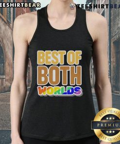 Top Best of Both Worlds Pride Tank Top featuring vibrant rainbow colors and a stylish design for LGBTQ+ pride celebrations.