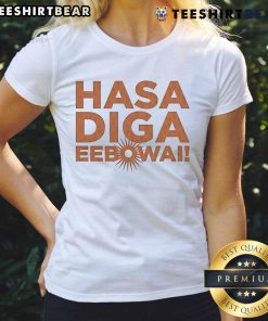 Top Book of Mormon Hasa Diga Ladies Tee featuring a fun design, perfect for fans of the musical and casual wear.