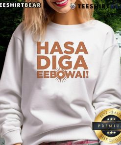 Stylish Top Book of Mormon Hasa Diga sweatshirt featuring vibrant design, perfect for fans of the musical.
