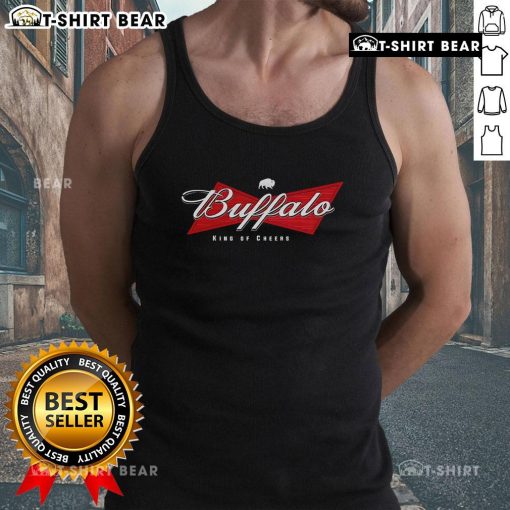 Top Buffalo King of Cheers Tank Top featuring a bold graphic design, perfect for summer outings and casual wear.
