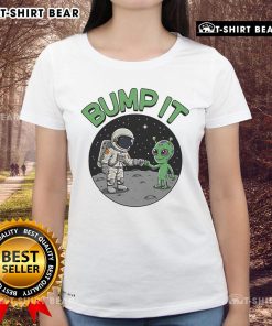 Top Bump It Alien Ladies Tee featuring a vibrant alien graphic, perfect for stylish, quirky women's fashion.