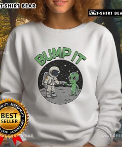 Cozy Top Bump It Alien Sweatshirt featuring a playful alien graphic, perfect for casual wear and unique style.