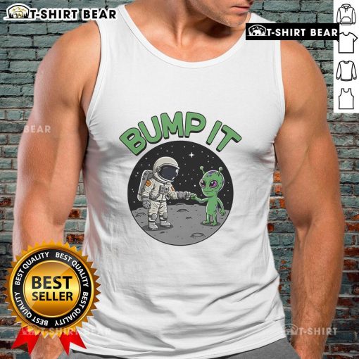Stylish Top Bump It Alien Tank Top featuring a vibrant alien graphic, perfect for trendy summer outfits.