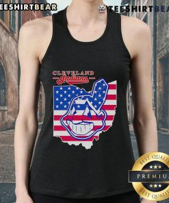 Stylish Top Cleveland Indians Map Tank Top featuring a vibrant map design, perfect for baseball fans and summer wear.