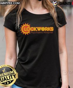 Top Clockworks Psychiatric Hospital Ladies Tee featuring a stylish design ideal for fans of unique graphic tees.