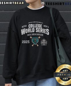 Top Coastal Carolina Chanticleers NCAA Men's College World Series 2025 sweatshirt in blue, showcasing team pride and style.