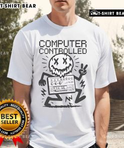 Top Computer Controlled Face Melt T-Shirt featuring a vibrant graphic design for tech and music enthusiasts.