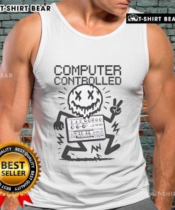Alt Text: Stylish Top Computer Controlled Face Melt Tank Top featuring vibrant graphics and a modern design for trendsetters.