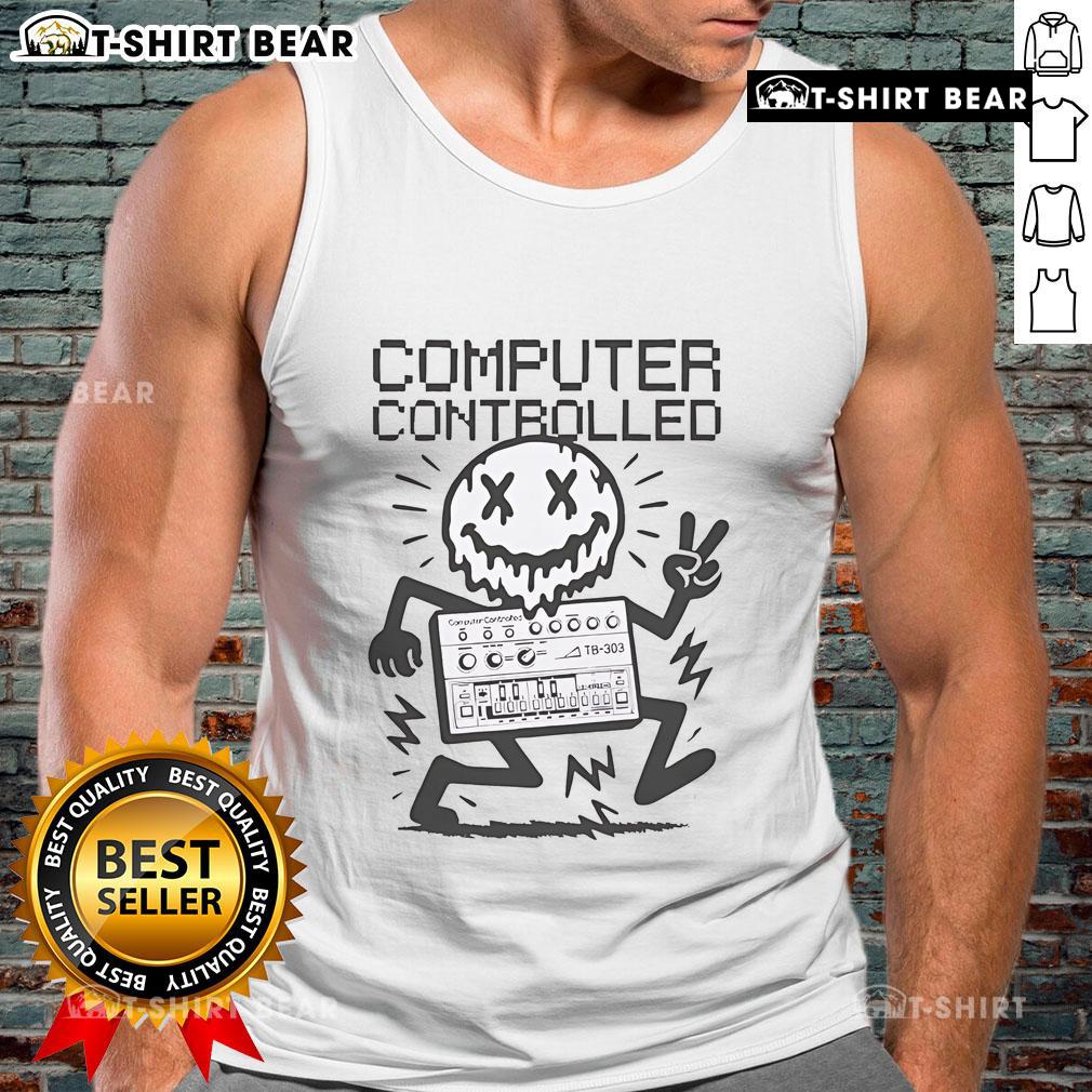 Top Computer Controlled Face Melt Tank Top Alt Text: Stylish Top Computer Controlled Face Melt Tank Top featuring vibrant graphics and a modern design for trendsetters.