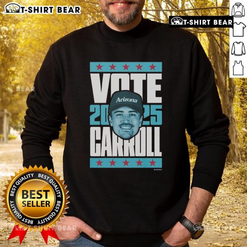Alt Text: Top Corbin Carroll 2025 Vote Sweatshirt featuring bold graphics and a stylish design for baseball fans.