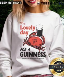 Top Crab 'It's A Lovely Day For A Guinness' sweatshirt in vibrant colors, perfect for casual outings.