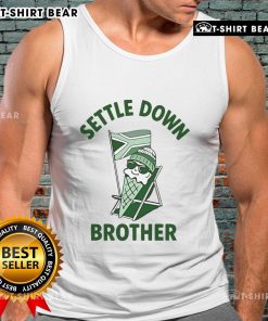 Alt Text: Top Dan Corder Ice Cream Settle Down Brother tank top featuring colorful ice cream graphics on a casual wear design.