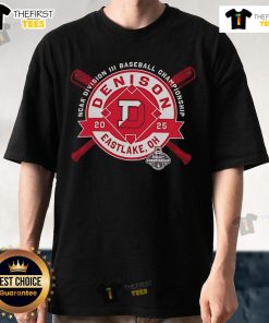 Denison University NCAA Division III Baseball Championship T-Shirt 2025, featuring a bold design and vibrant colors.