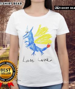 Alt Text: Colorful art ladies tee featuring a top dragon design, perfect for dragon lovers and vibrant fashion enthusiasts.