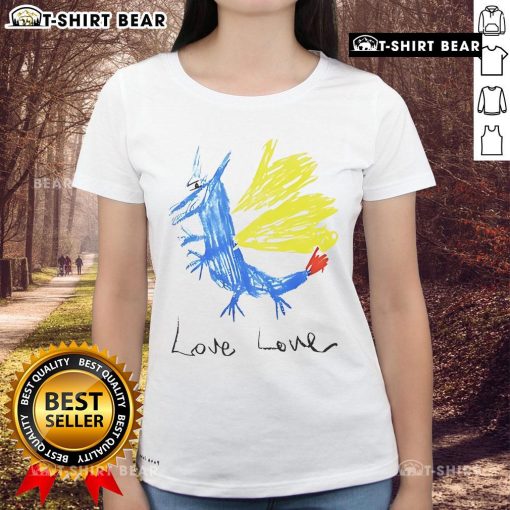 Alt Text: Colorful art ladies tee featuring a top dragon design, perfect for dragon lovers and vibrant fashion enthusiasts.