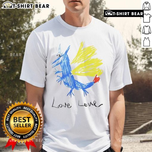 Colorful art T-shirt featuring a vibrant dragon design symbolizing love and creativity, perfect for dragon enthusiasts.
