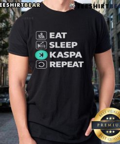 Alt Text: Top Eat Sleep Kaspa Repeat T-Shirt featuring a trendy design for casual wear lovers.