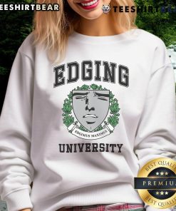 Top Edging University Sweatshirt in navy blue, featuring a cozy design perfect for students and alumni.