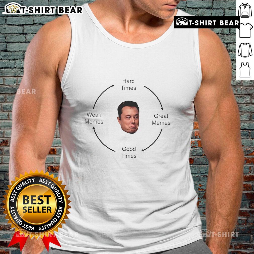 Top Elon Musk Hard Times Great Memes Good Time And Weak Memes Tank Top Top Elon Musk Hard Times Great Memes Good Time And Weak Memes Tank Top featuring humorous graphics and vibrant colors.