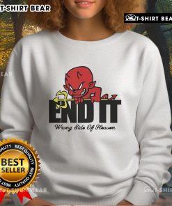 Top End It Devil Wrong Side of Heaven Sweatshirt in black, featuring a bold graphic design and cozy fit for casual wear.
