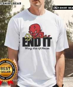 Alt Text: Top End It Devil Wrong Side Of Heaven T-Shirt featuring bold graphics and a stylish design for fans of edgy fashion.
