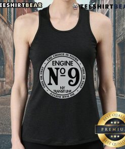 Top Engine 9 on the New York Transit Line tank top showcasing vibrant design and urban style, perfect for transit enthusiasts.