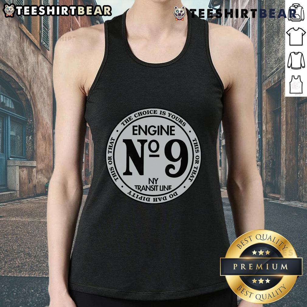 Top Engine #9 On The New York Transit Line Tank Top Top Engine 9 on the New York Transit Line tank top showcasing vibrant design and urban style, perfect for transit enthusiasts.