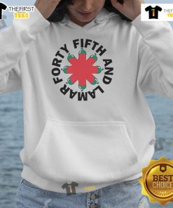 Trendy Top Forty-Fifth And Lamar Hoodie featuring a stylish design, perfect for casual wear and street fashion enthusiasts.